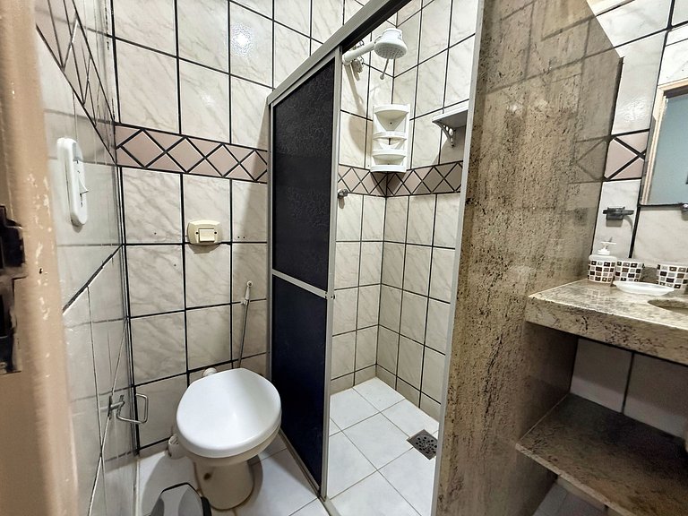 Piscina, ar-condicionado e praia a pé